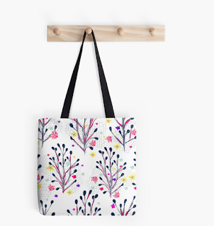 Tote Bag floral design by Mimi Pinto