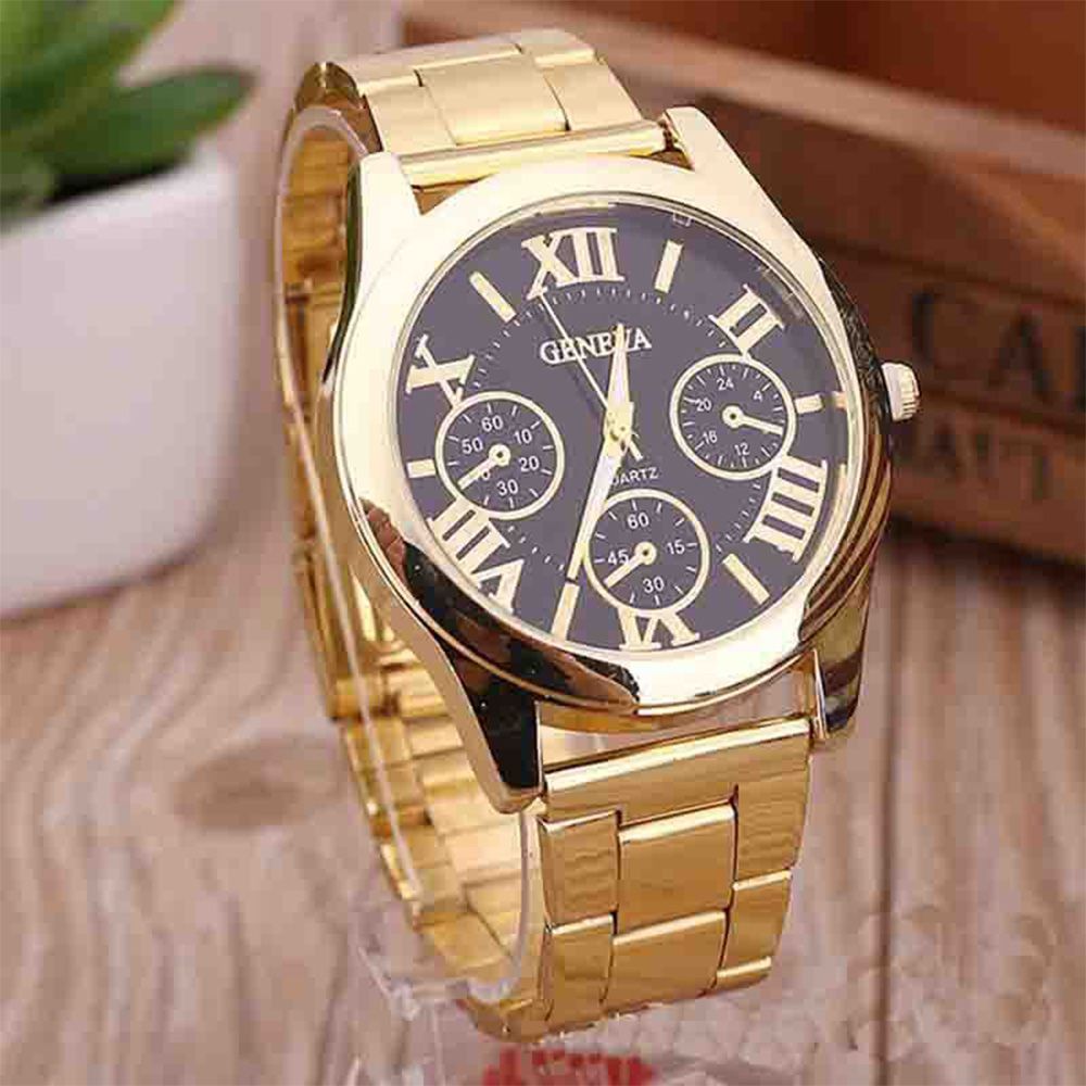 Gold Roman Fashion Wrist Watch Stainless Steel TH ONLINE SHOP