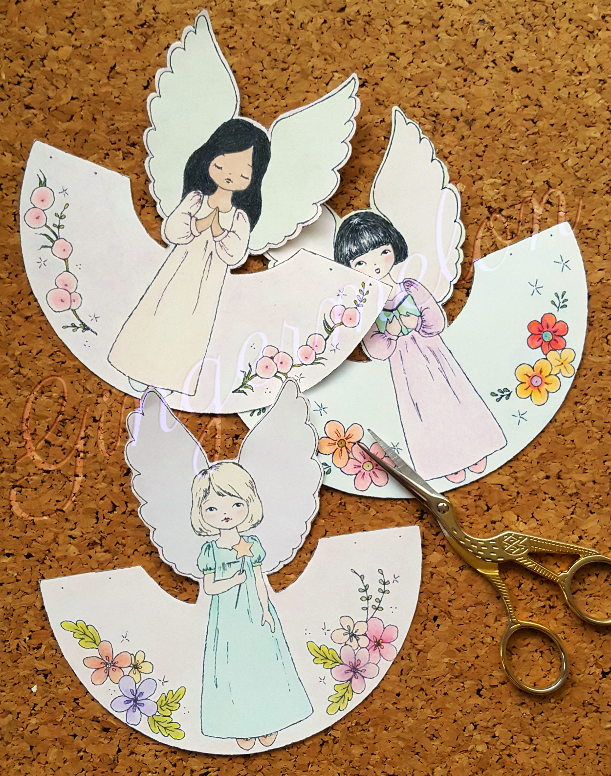 angel paper dolls