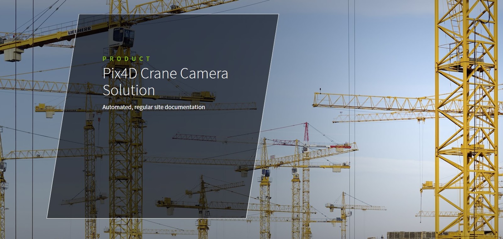 Gru al posto dei droni per la fotogrammetria da cantiere, Pix4D cerca