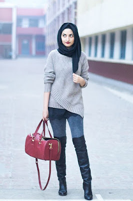cara memakai jilbab pashmina simple dan mudah