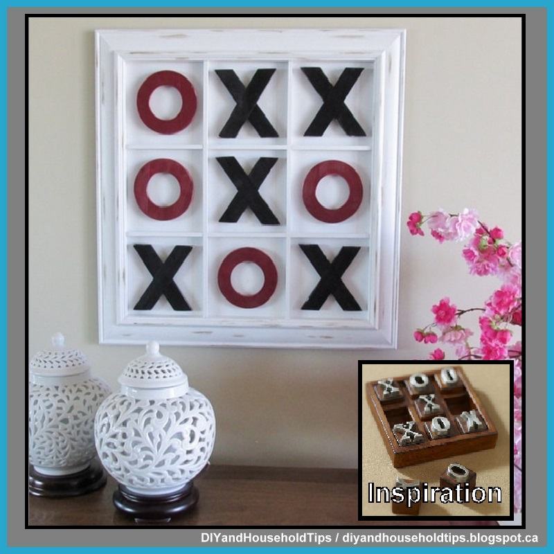 DIY And Household Tips Pottery Barn Inspired TicTacToe Wall Art and Game