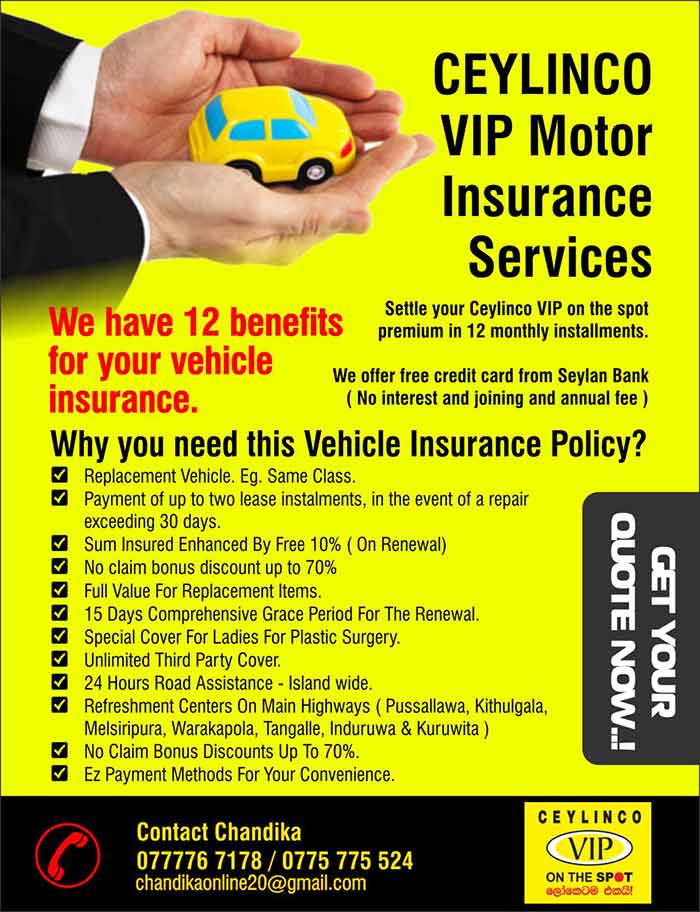 CEYLINCO VIP Motor Insurance Services. 
