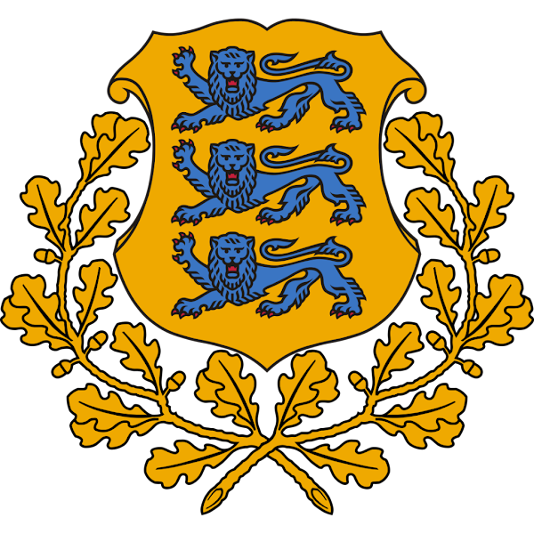 Logo Gambar Lambang Simbol Negara Estonia PNG JPG ukuran 600 px
