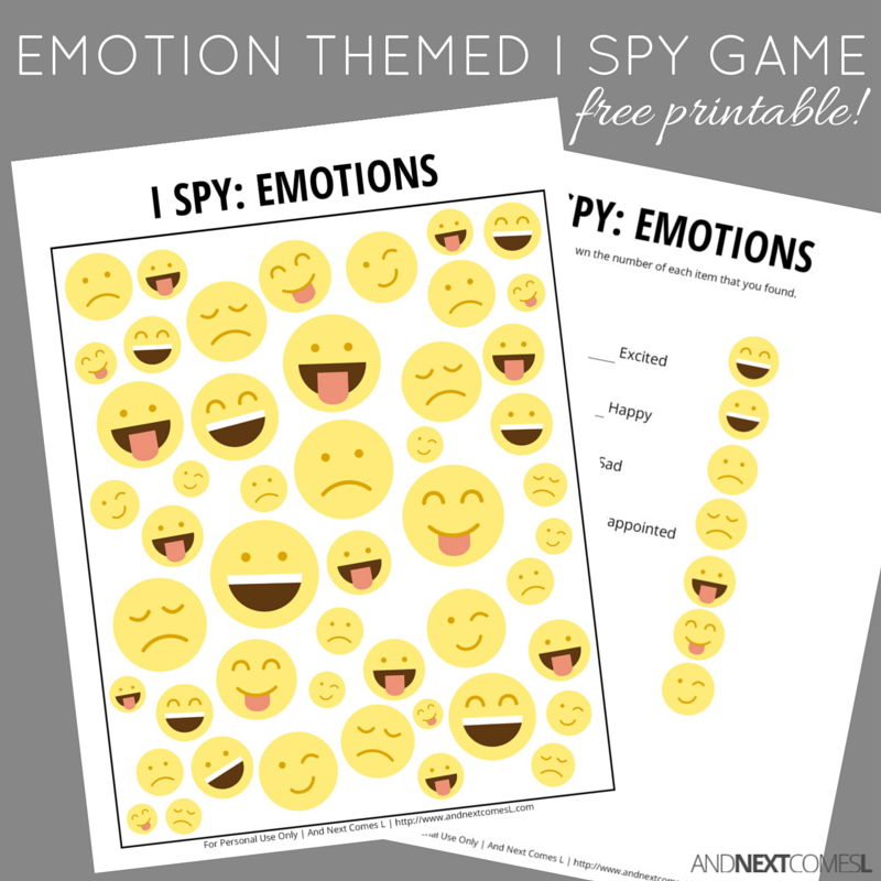 Sensation Themed I Spy Video game Cost-free Printable for Little ones And image about Free Printable Emotion Faces identified as Sensation Themed I Spy Video game Cost-free Printable for Small children And