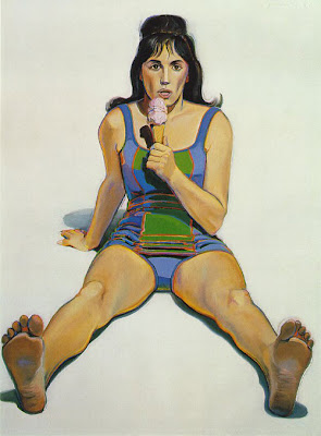 Girl with Ice Cream Cone by Wayne Thiebaud