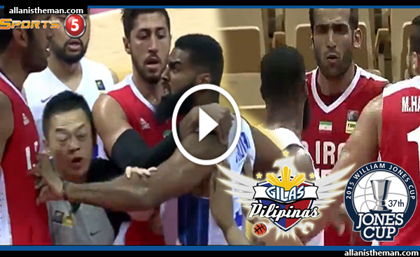 Moala Tautuaa - Hamed Haddadi SCUFFLE (VIDEO) Jones Cup 2015