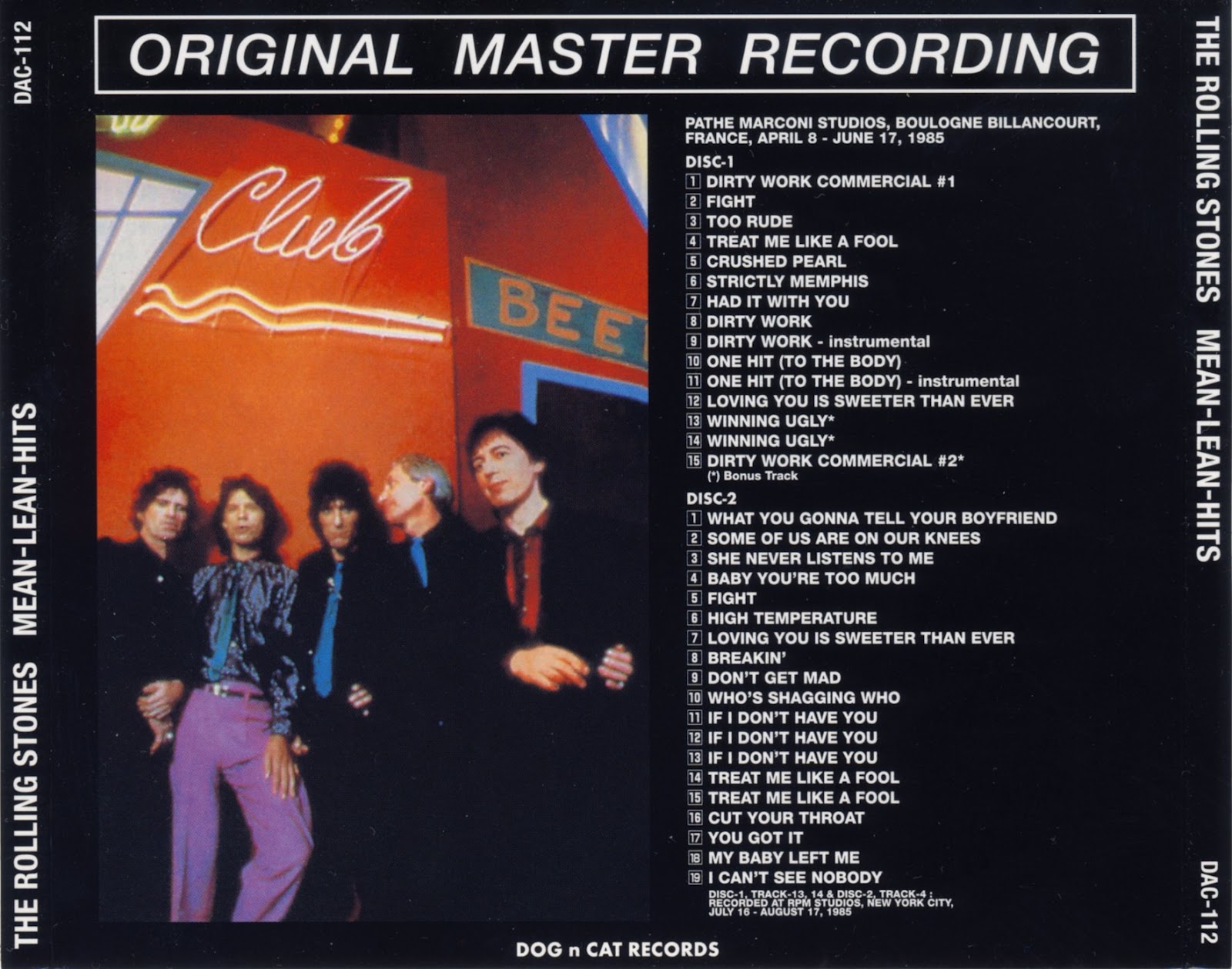 Bootleg Rambler The Rolling Stones MEANLEANHITS (DAC112) [FLACMP3]