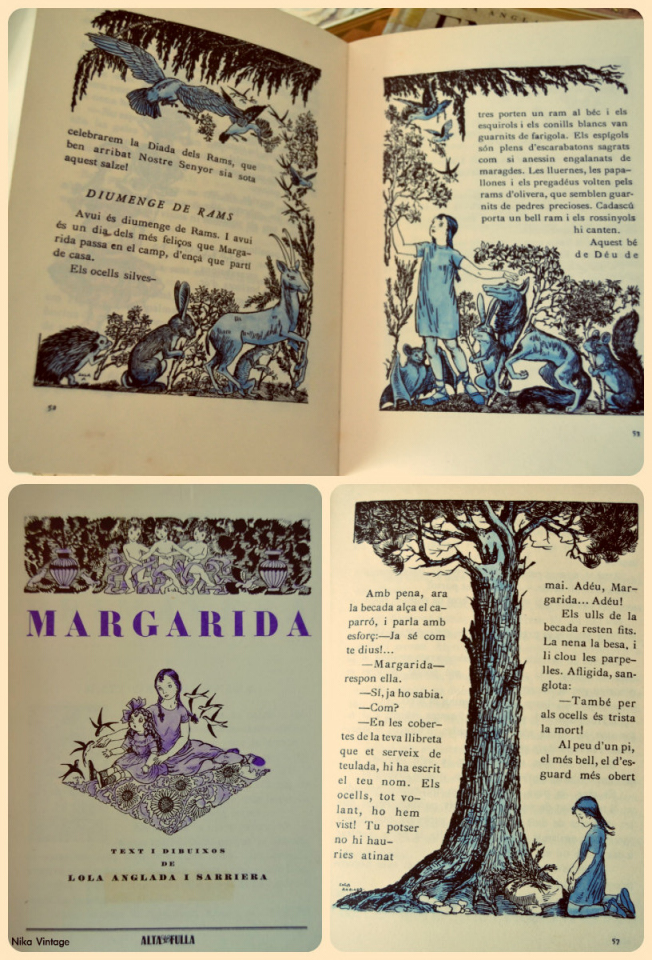 Libros, ilustraciones, Lola Anglada, Narcis, Margarida, En peret