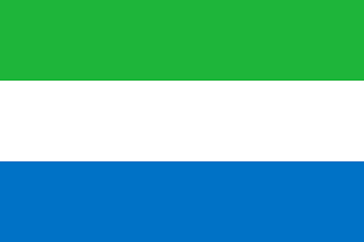 Logo Gambar Bendera Negara Sierra Leone PNG JPG ukuran 400 px