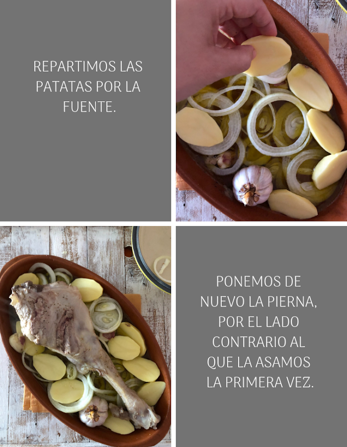 Preparación pierna de cordero al horno