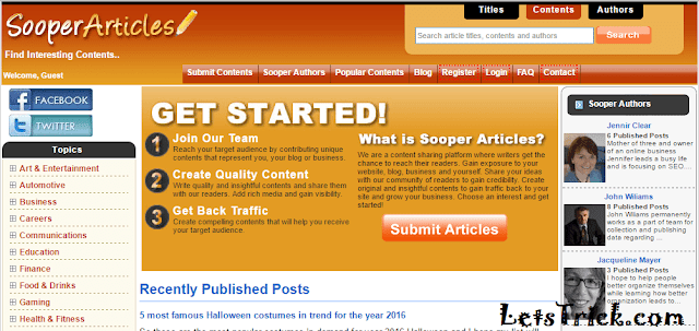 Article Submission Sites High Page Rank