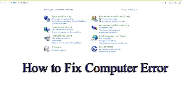 How to Fix Computer Error