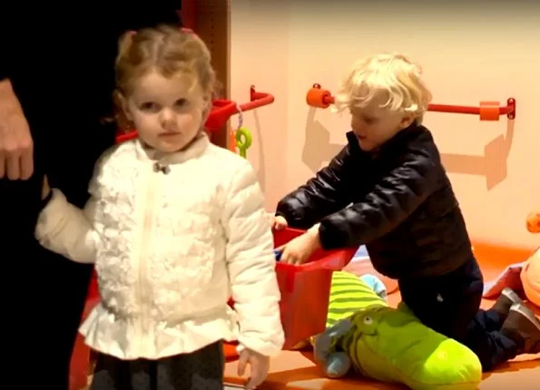 Prince Albert and Princess Charlene, their twins, Prince Jacques and Princess Gabriella visited a mini kindergarten