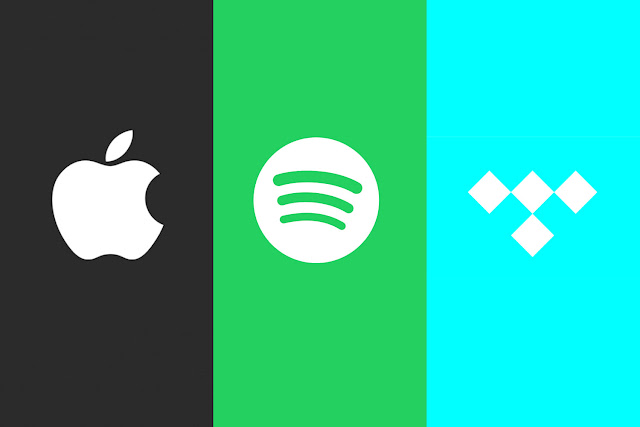 Apple Music, Spotify, Tidal