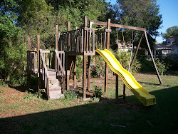 playground chicken climbing rock backyard slide coop