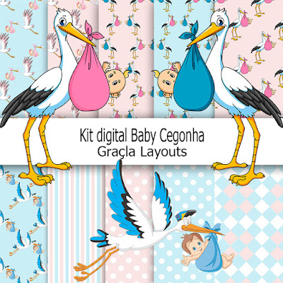 Kit digital baby cegonha
