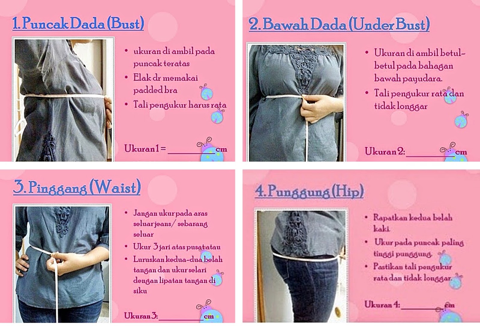Magic Cloth Premium Beautiful Melaka Expert: Cara Ukur Badan ~ Premium