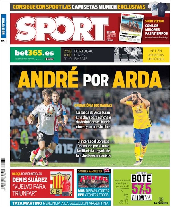FC Barcelona, Sport: "André por Arda"