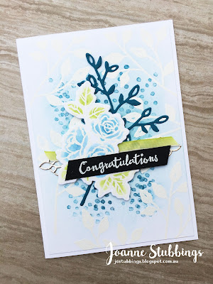 Jo's Stamping Spot - Congratulations Card using Petal Palette by Stampin' Up!
