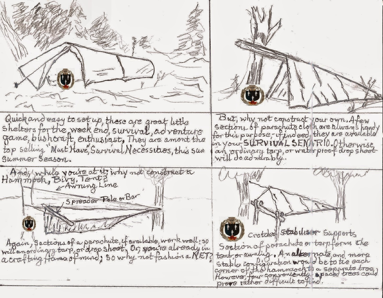 SURVIVAL AND BUSHCRAFT TECHNIQUES, "DOWN NOT OUT". Bivouac and Hammock