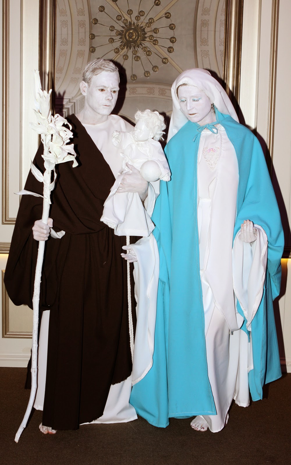 Human Statue Bodyart: Catholic, Religious Human Statues