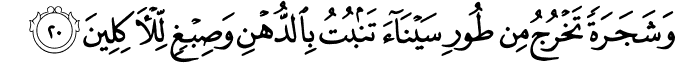 Surat Al Mu'minun ayat 20