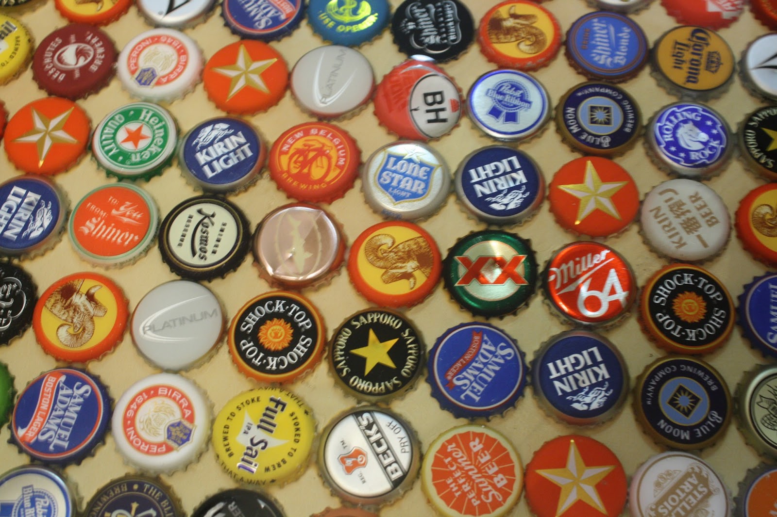 Everything Helvatica: Bottle Cap Table Top