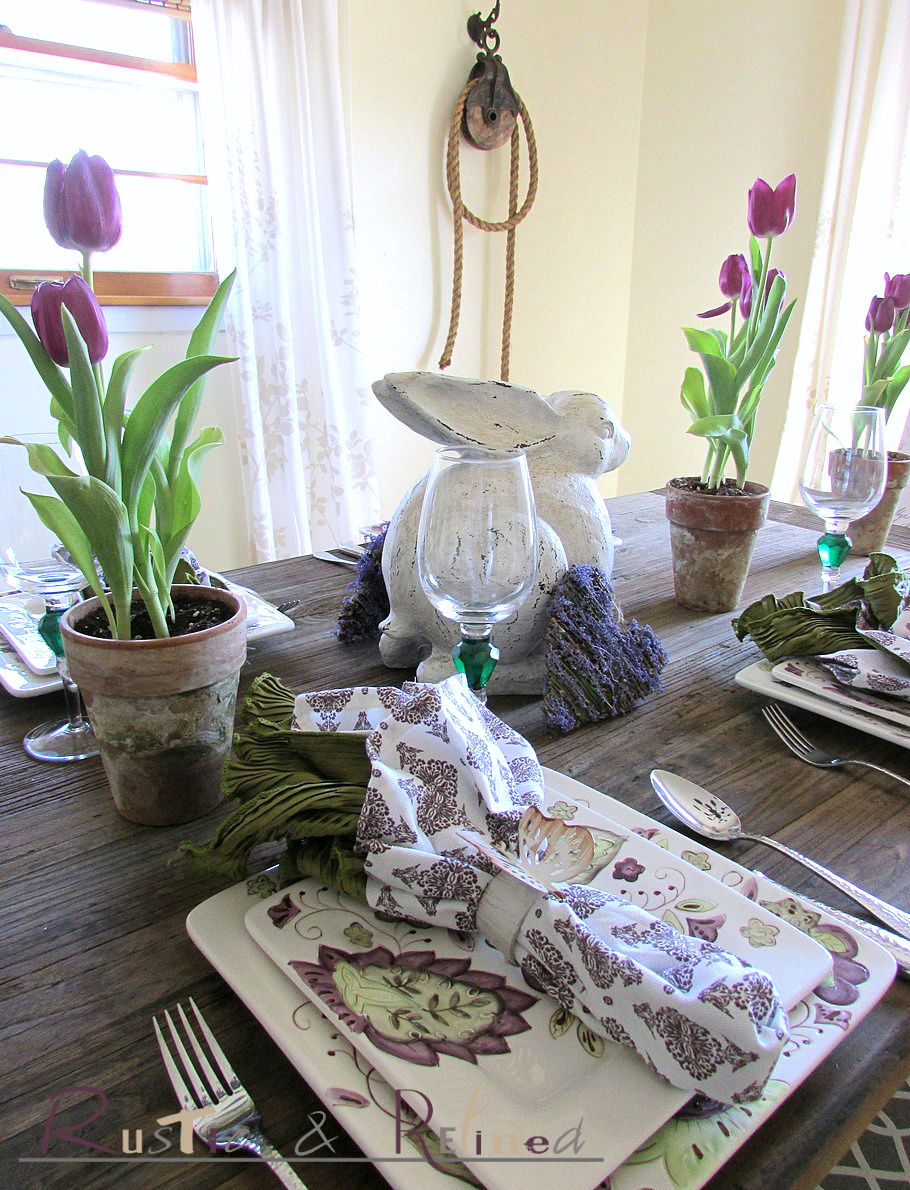 Pretty Spring Table Setting - Rustic & Refined Pretty Spring Table Setting - Rustic & Refined
