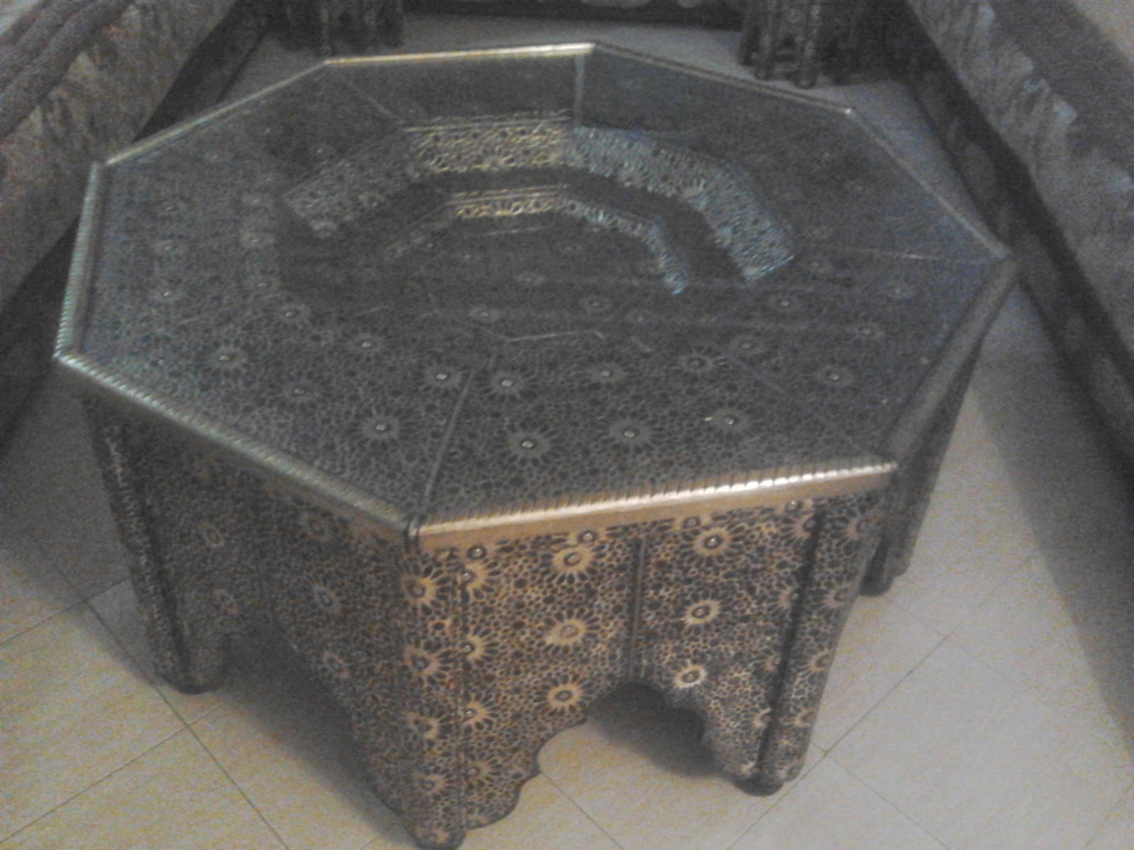 table marocaine cuivre