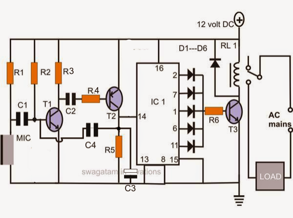 Make a Simple Electronic Clap Switch Circuit | Circuit Diagram Centre