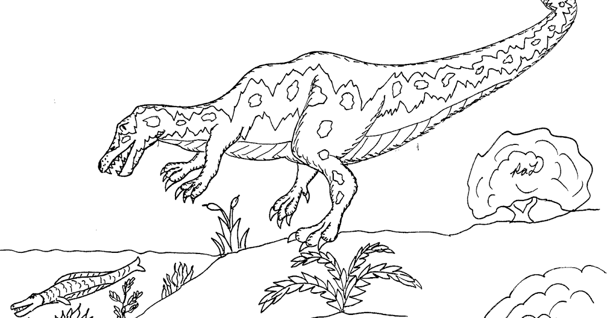 Robin's Great Coloring Pages: Baryonyx the Spinosaur