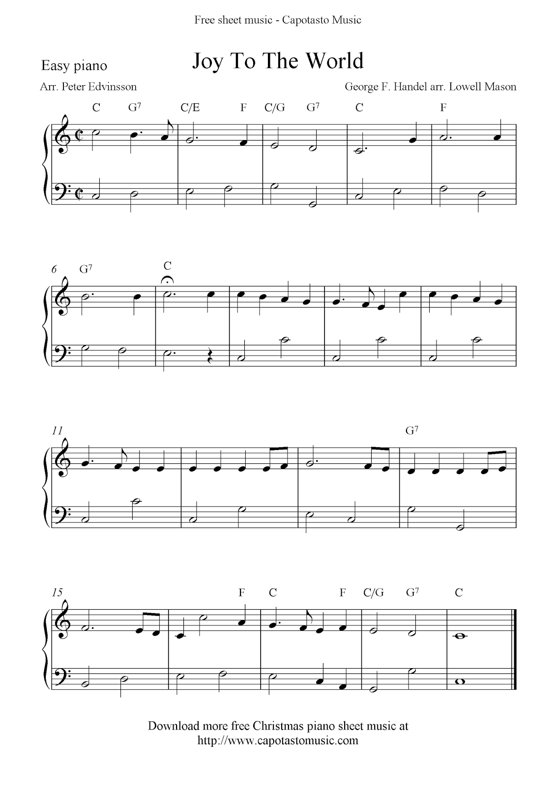 Easy Sheet Music For Beginners Easy Free Christmas Piano Sheet Music Notes Joy To The World