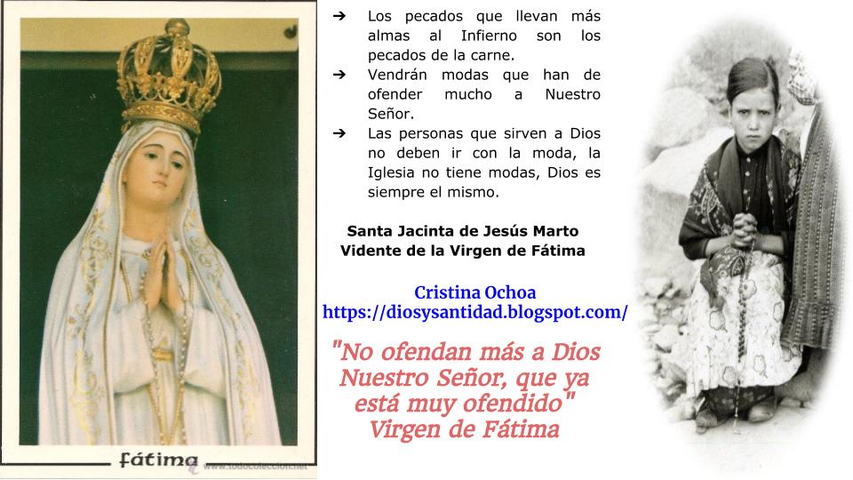 Santa Jacinta de Jesús Marto - Frases