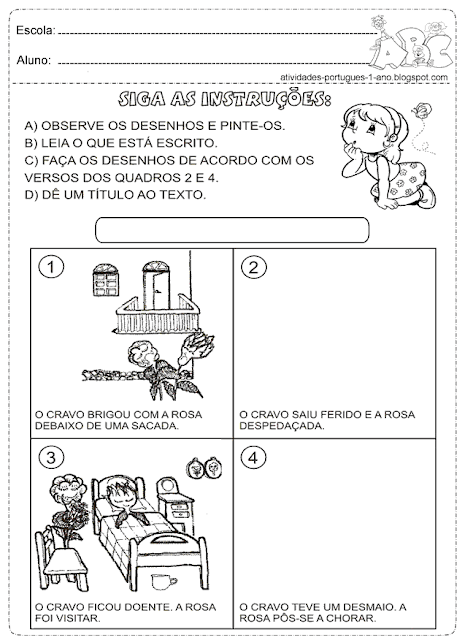 Observe os desenhos e pinte-os