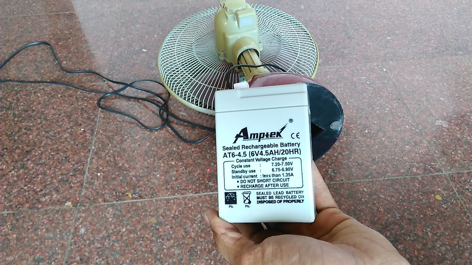 How to 12v DC Table Fan battery replacement & recondition Do Your Self