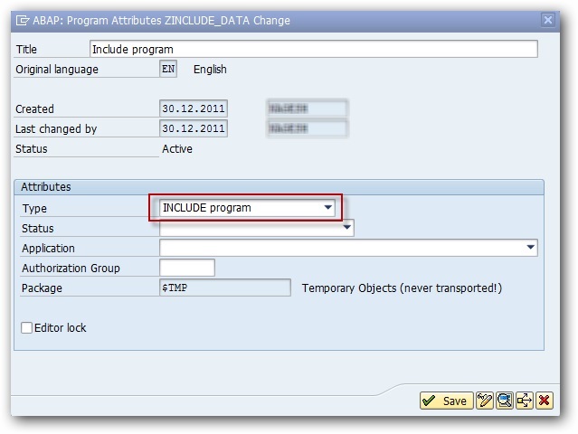 ABAP Include Program | Learn SAP