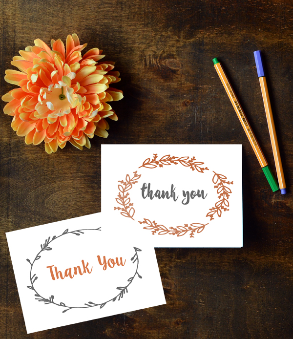Fall Thank You Cards Free Printable Sisters What 
