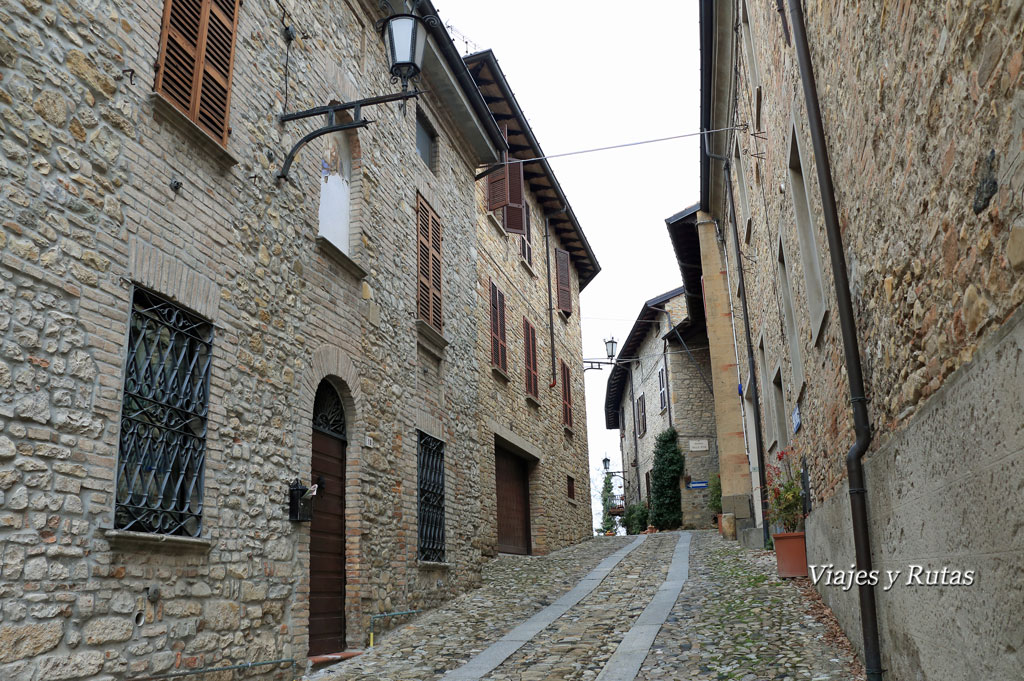 Calles de Castell'Arquato, Piacenza, Italia
