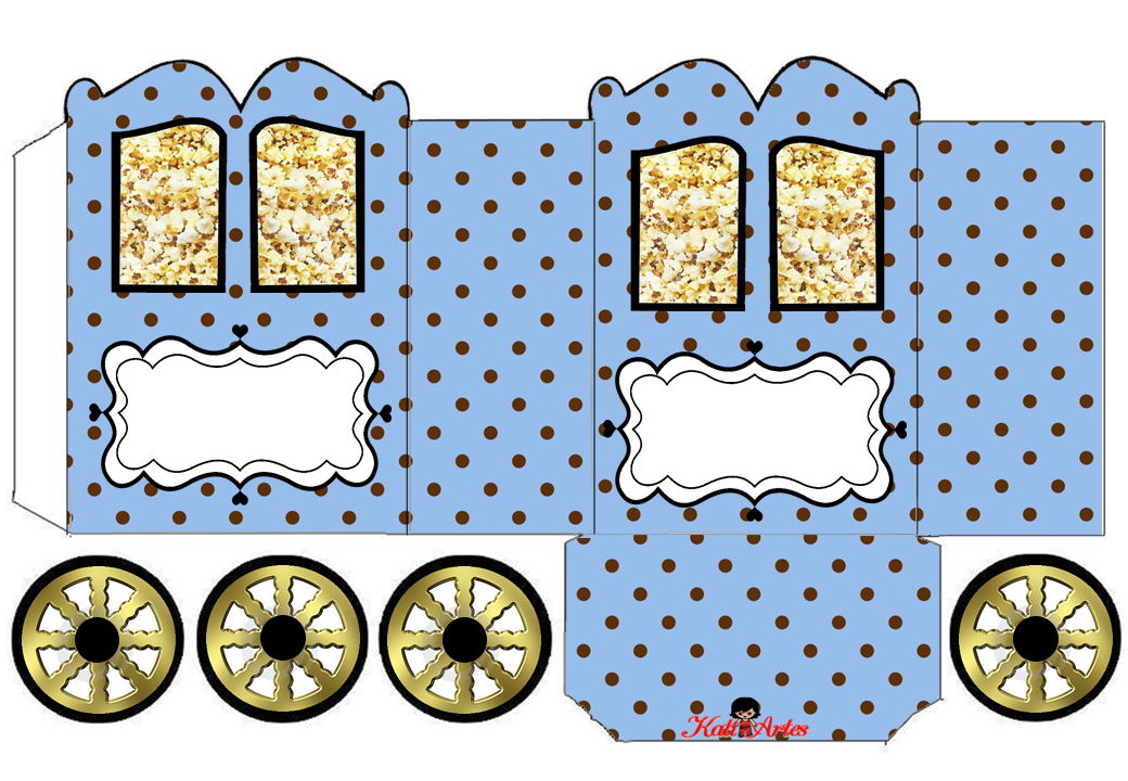 Puntos marrón sobre fondo celeste: Caja con forma de Carruaje para Imprimir Gratis. Puntos marrón sobre fondo celeste: Caja con forma de Carruaje para Imprimir Gratis.