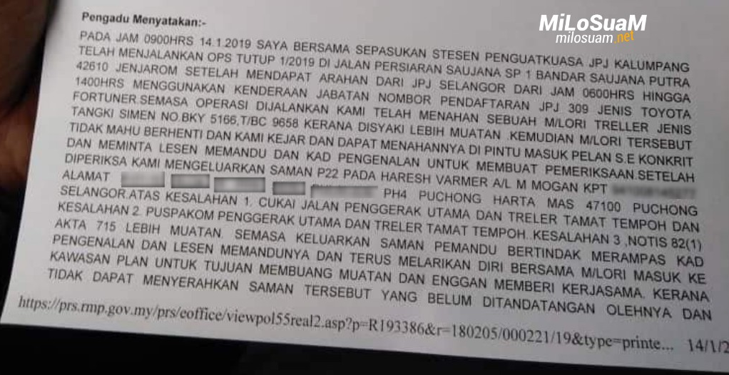 Laporan Polis JPJ