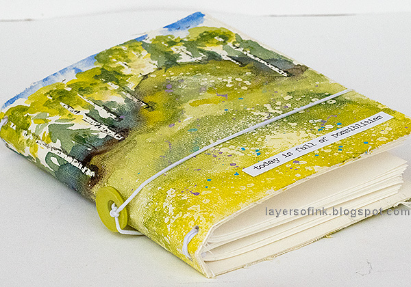 Layers of ink - Watercolor Meadow Notebook Tutorial by Anna-Karin Evaldsson.