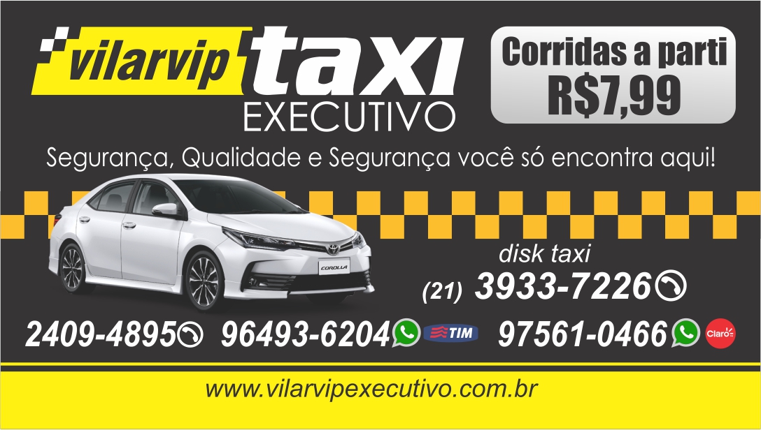 cartão de visita vilarvip taxi executivo 9x5cm play artes