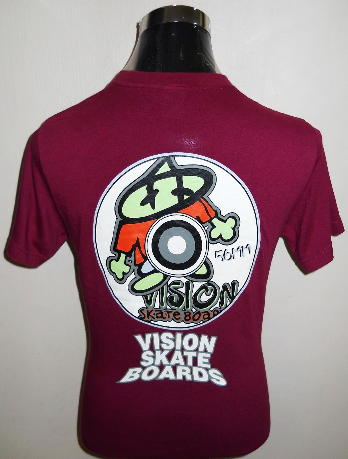 Low Fat Milk: Vision Street Wear Skate Shirt (Maroon)