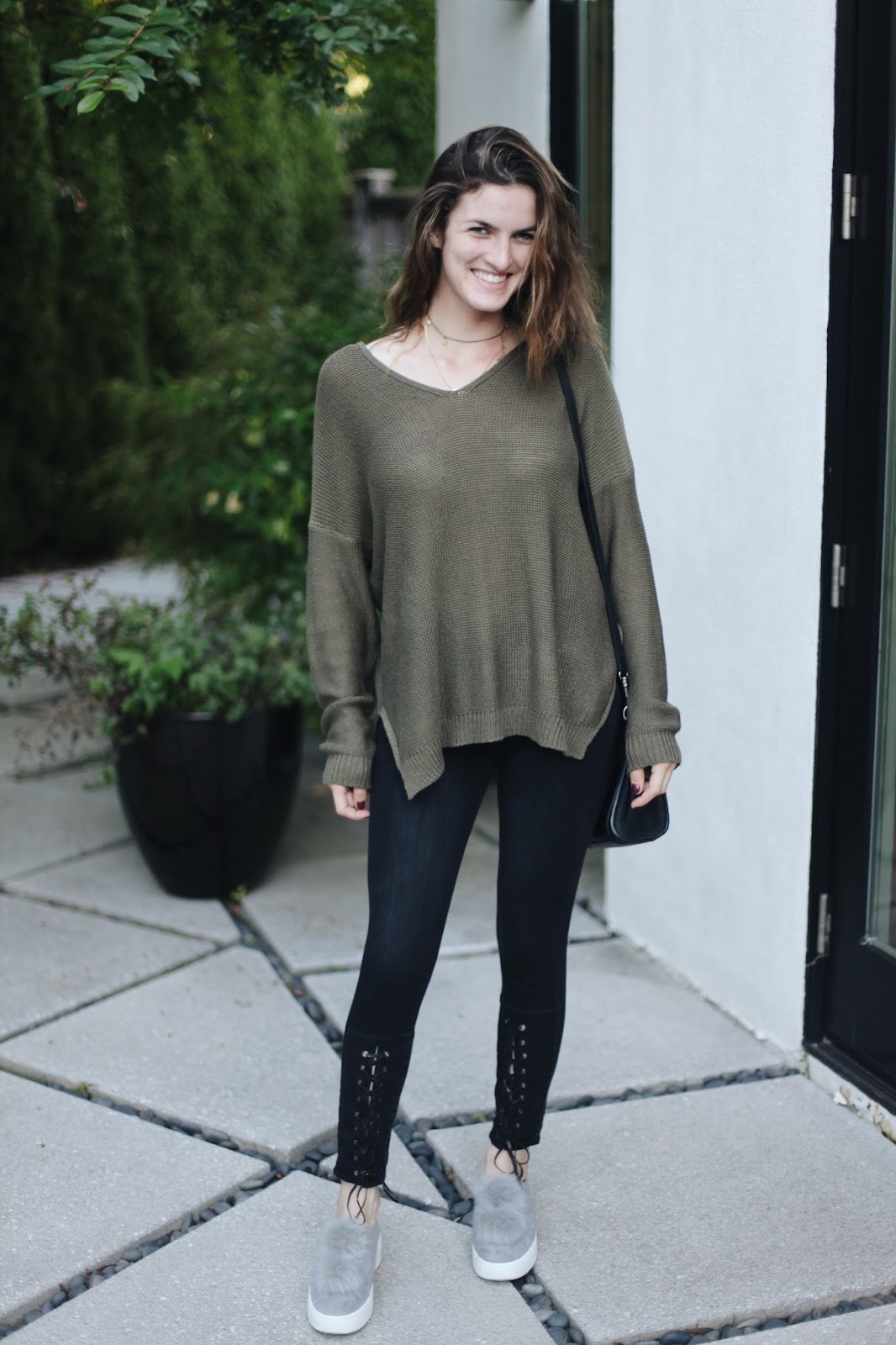 lace up jeans outfit