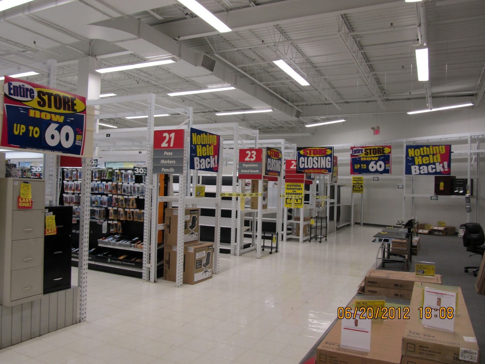Trip to the Mall Office Depot Closing in Deerfield, Illinois July 2012