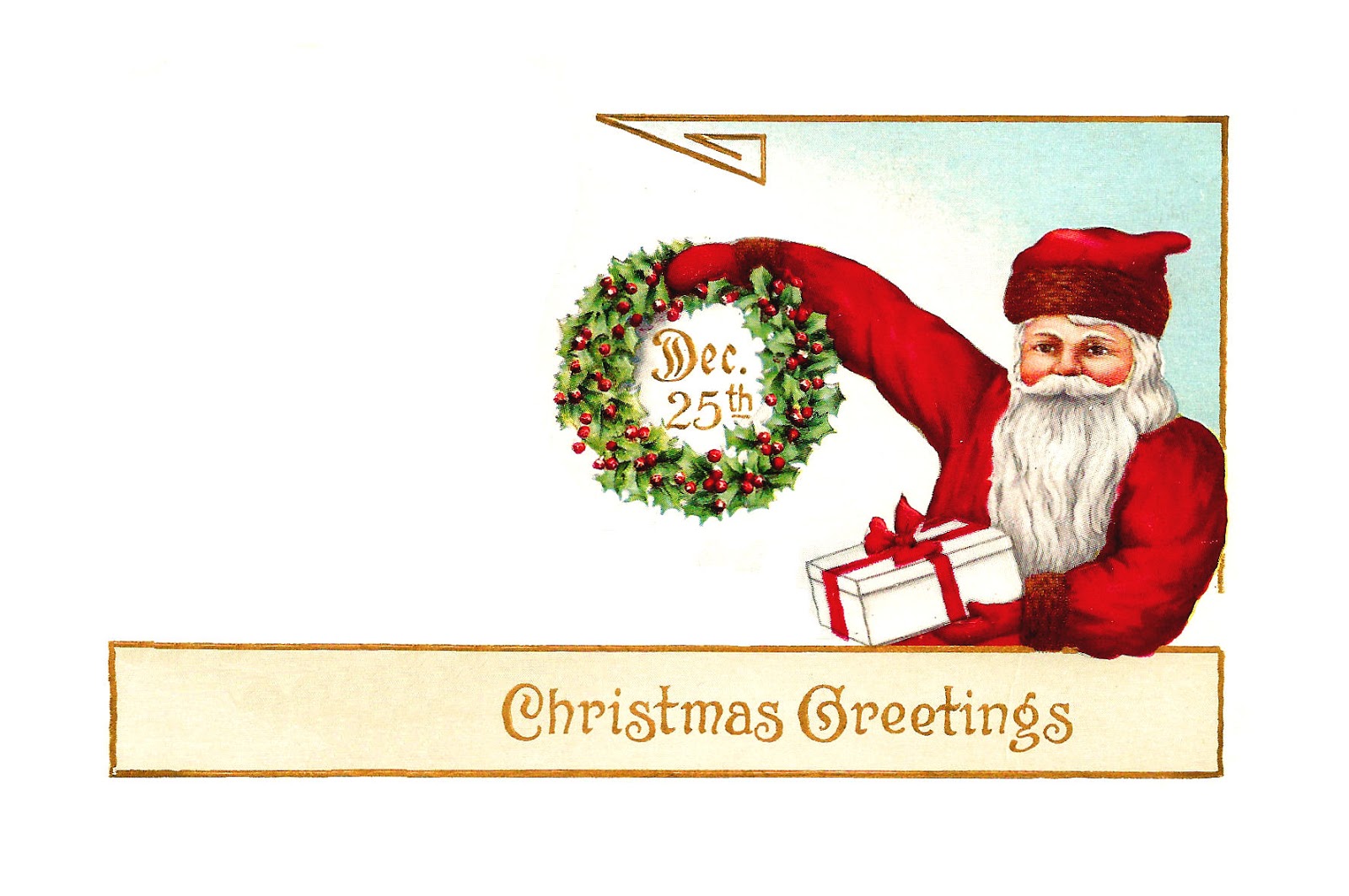 santa christmas tags