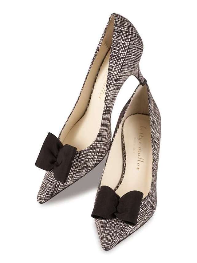 Lomita Fabric Gingham Kitten Heels main image 1