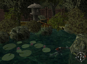 The scenic garden pond