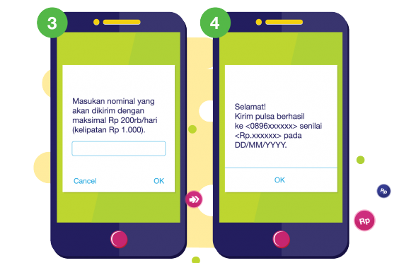 Cara Transfer Pulsa Tri 1000